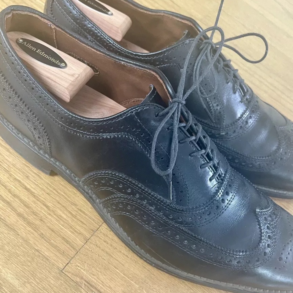 Allen Edmonds Wingtip Oxfords 13 D | Luxury Men’s Black Dress Shoes 13 D | Euc